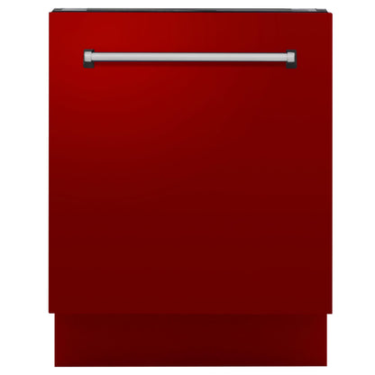 24" Top Control Tall Tub Dishwasher in Red Gloss with Stainless Steel Tub and 3rd Rack (DWV-RG-24)
