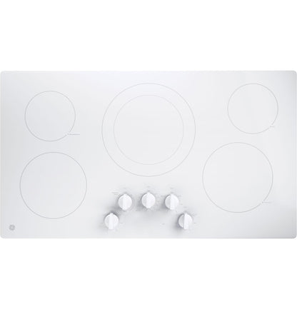GE Appliances JP3036TLWW 36 Inch Electric Smoothtop Cooktop White