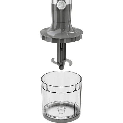 GE 500-Watt Immersion Blender with Accessories and Stainless Steel Attachments, Stainless Steel