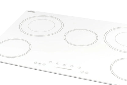 30" Wide 208-240V 5-Burner Radiant Cooktop, White