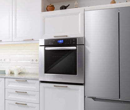 Cosmo 3 Piece Kitchen Appliance Package With 36" Electric Cooktop 36" Wall Mount Range Hood 24" Single Electric Wall Oven Kitchen Appliance Bundles