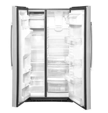 GE® Appliances 25.1 cu. ft. Fingerprint Resistant Side-by-Side Refrigerator model GSS25IYNFS