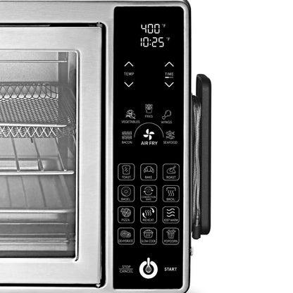 Gourmia 6-Slice Digital Toaster Oven Air Fryer, with 18 One-Touch Presets & Temp Probe, Stainless Steel