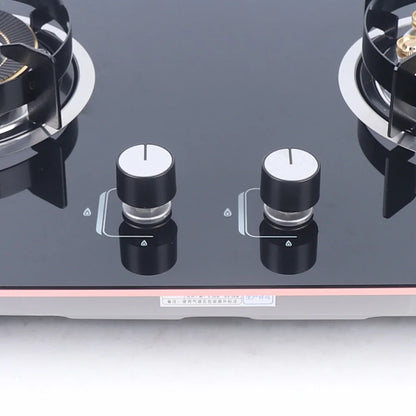 2-Burner Natural Gas Stove, Built-in Gas Cooktop Stove for Home Kitchen