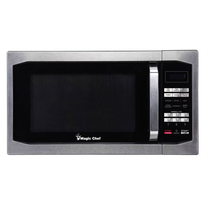 Magic Chef 1.6 Cu. ft. 1100W Countertop Microwave Oven with Push-Button Door in Black, New