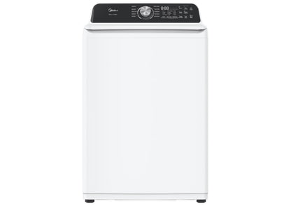MIDEA 4.5 Cu Ft Smart Top Load Wave-Impeller Washing Machine with Stainless Steel Tub, White