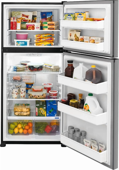 Frigidaire FFTR1835VS 18 Cu. Ft. Garage Ready Top Freezer Refrigerator, Stainless Steel