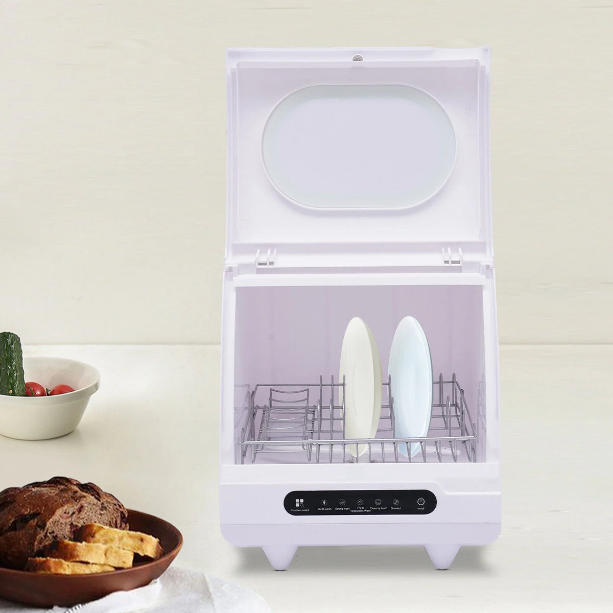 Miumaeov Compact Mini Dishwasher with Full Panel Control, 50 dB