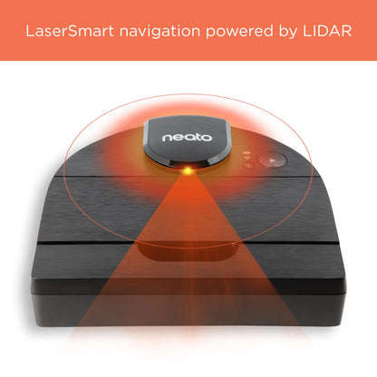 Open Box Neato D9 Intelligent Robot Vacuum Wi-Fi Connected with LIDAR Navigation in Black