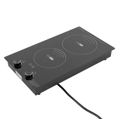 Electric Hob Cook Top Stove 110V Induction Cooktop 2 Burners Ceramic Cooktop