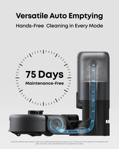 eufy Robot Vacuum 3-in-1 E20,Self Emptying Up to 10 Weeks