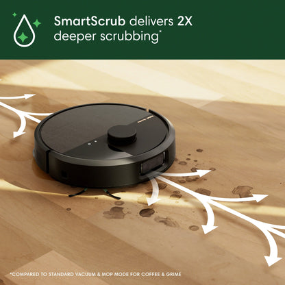 iRobot Roomba Plus 505 Combo Robot Vacuum & Mop AutoWash Dock, 2in1, Carpet & Hard Floors, Self Empties, Pads Extend, LiDAR, No Mopping Carpets, Heated Pad Drying, Model N185020