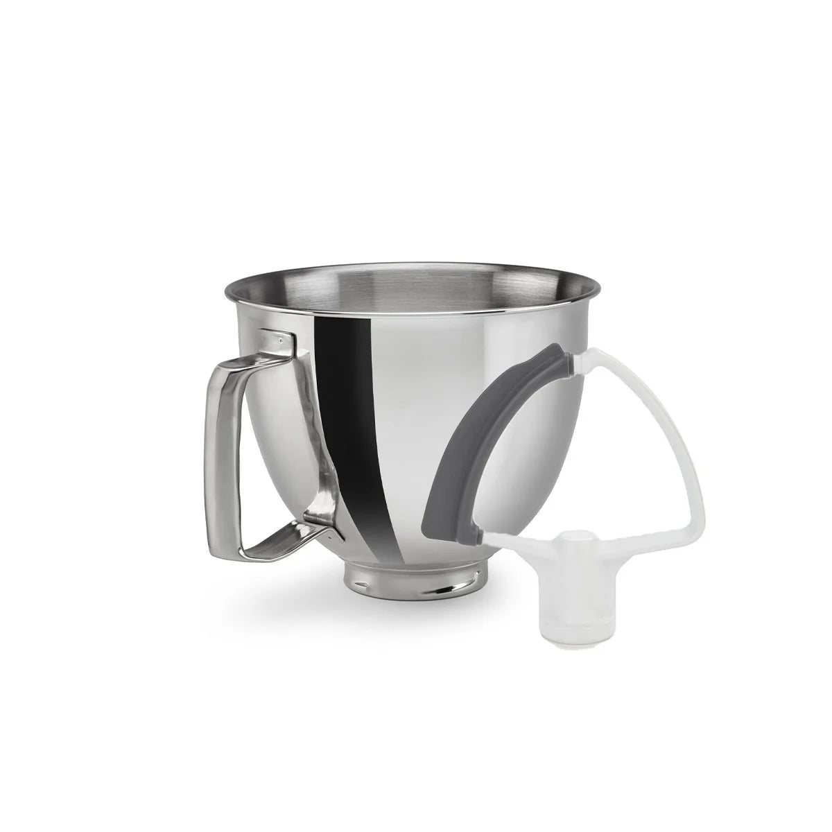 KitchenAid 3.5-Quart Flared Polished Stainless Steel Bowl + Flex Edge Beater | Fits 3.5-Quart KitchenAid Artisan Mini Tilt-Head Stand Mixers