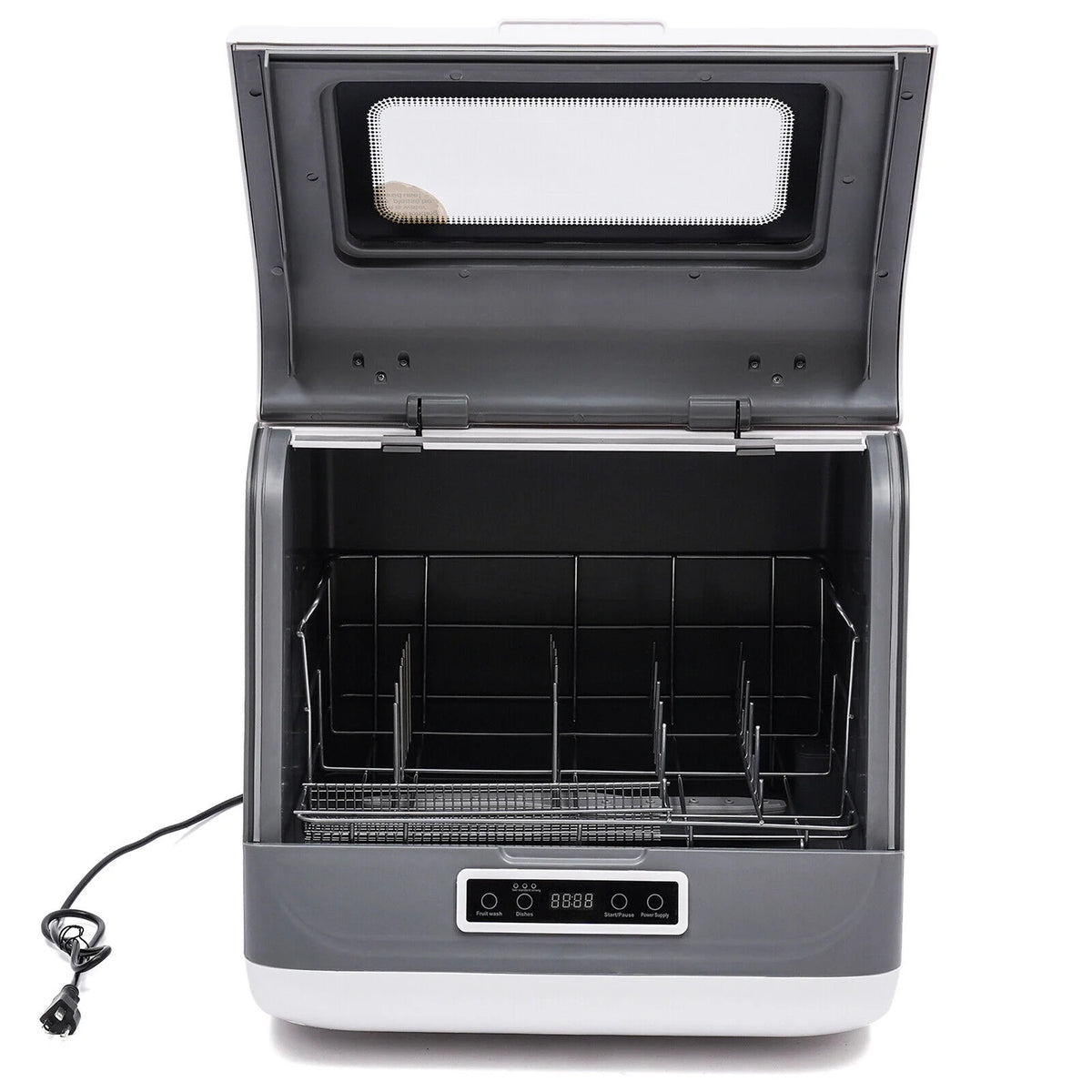 1200W Portable Countertop Dishwasher, 3 Washing Programs with Large Capacity