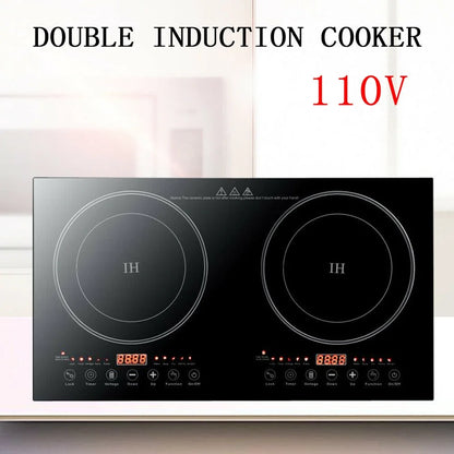 Double Induction Electric Cooktop in Black