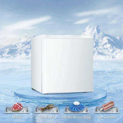 KNDKO Upright Freezer, 1.2cu.ft Mini Freezer with Adjustable Thermostat & Removable Shelves, Stand Up Freezer for Home/Office/Dorm, White