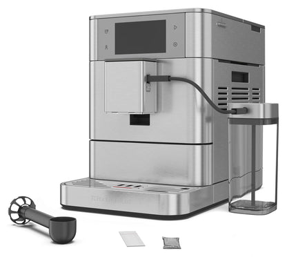 KitchenAid Fully Automatic Espresso Machine KF8 with Milk Attachment & Plant Based Milk Options, KES8558SX, Stainless Steel