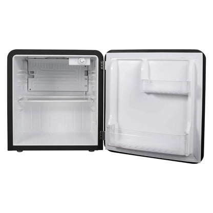 Open Box Magic Chef 1.6 Cu. Ft. Retro Mini Fridge with LED Light, Black, 34 lbs