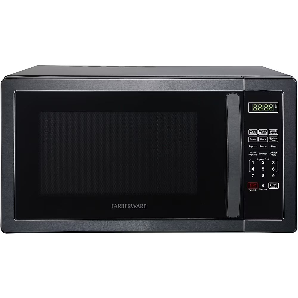 Classic 1.1 Cu. Ft. Countertop Microwave Oven - Black stainless steel