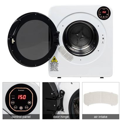 Zimtown 13.2lb Portable Compact High Efficiency Electric Dryer with Smart Controls