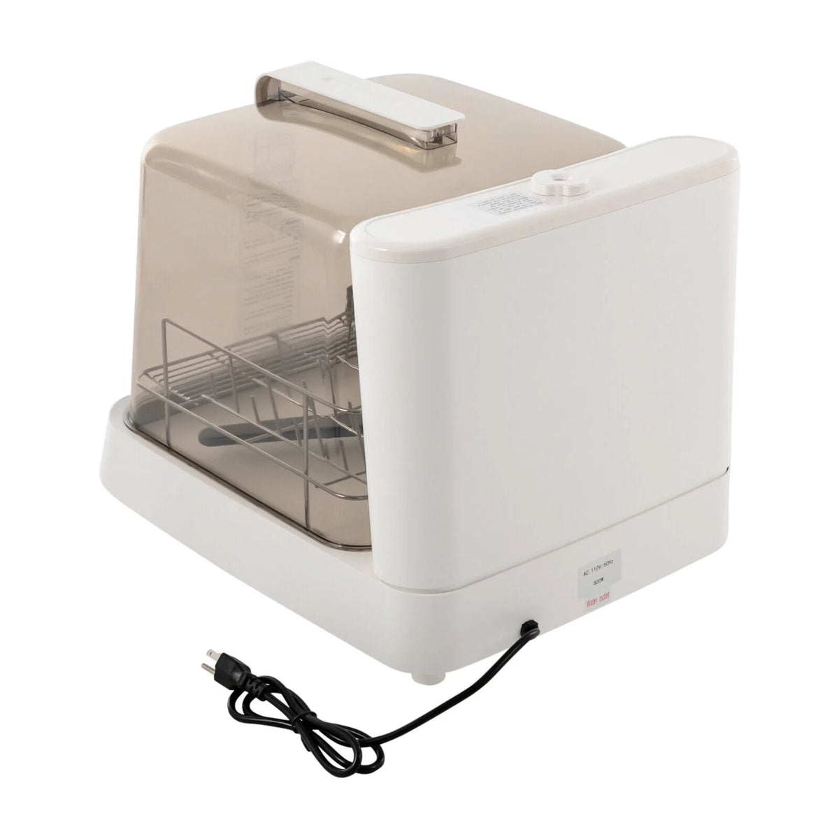 TFCFL 800W Portable Mini Dishwasher Countertop Dish Washing Machine w/ Washing Programs