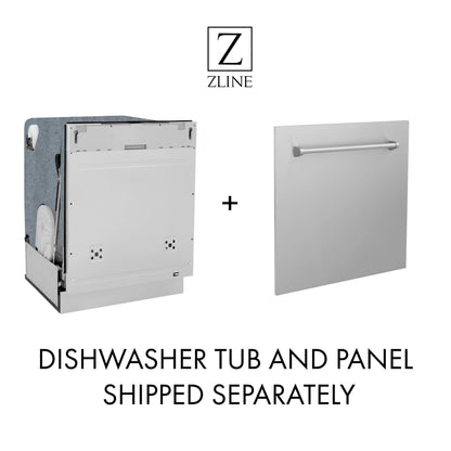 ZLINE 24 In. Monument Series 3rd Rack Top Touch Control Dishwasher in Black Matte, 45dBa, DWMT-BLM-24