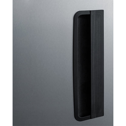 Commercially approved frost-free reach-in freezer in complete stainless steel, left hand door swing