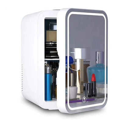 8L Large Capacity Mini Cosmetic Refrigerator Mirror Cosmetic Refrigerator Portable Cosmetic Electric Cooler Cosmetic Mirror Cosmetic Tool