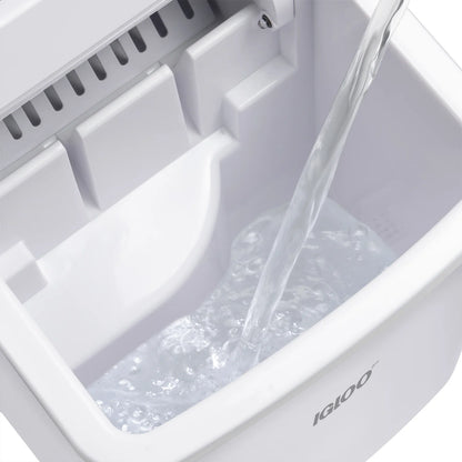 Igloo Handled Automatic Ice Machine Self Cleaning Countertop Ice Maker with Scoop, Aqua