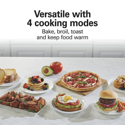 Hamilton Beach 2-in-1 Countertop Toaster Oven & Long Slot 2 Slice Toaster Combo, Stainless Steel
