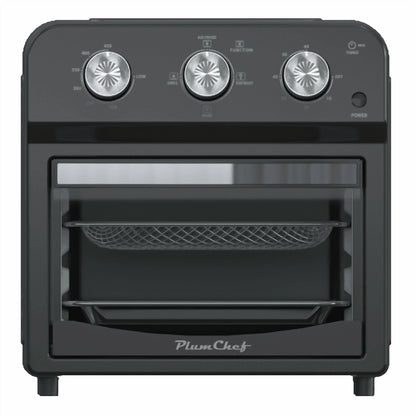 12.5 Quart Air Fryer Convection Toaster Oven, 1500W, 4 Cooking Modes, 7-in-1 Multifunction with Roast, Bake, Grill, Broil, Toast, Dehydrate, Defrost, Stainless Steel, Black