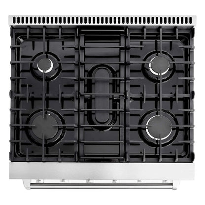 Cosmo 30 Inch 4.5 Cubic Foot Gas Range Convection Oven with 5 Italian Burners