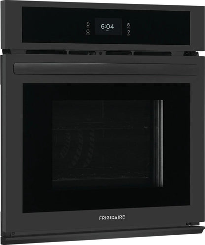 Frigidaire FCWS2727AB 27 inch Black Single Electric Wall Oven with Fan Convection