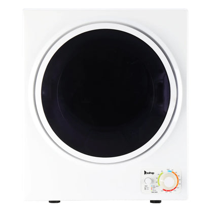 GYM25-78 Compact Portable Household clothes Dryer 1.6cuft with Stainless Steel Drum Black and White 120V MECHANICAL Control ETL Certification
