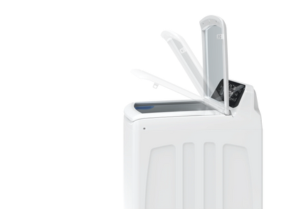 MIDEA 4.5 Cu Ft Smart Top Load Wave-Impeller Washing Machine with Stainless Steel Tub, White