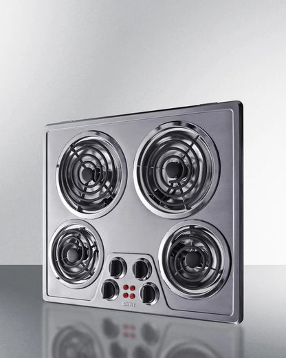 24" Wide 240V 4-Burner Coil Cooktop