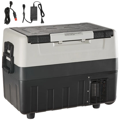 BENTISM Car Refrigerator 58Qt, 12v Portable Freezer with  Dual Zone, 12/24V DC & 110-240V AC Electric Cooler with -4a??-50a?? Cooling Range, for Car Truck Vehicle RV Boat