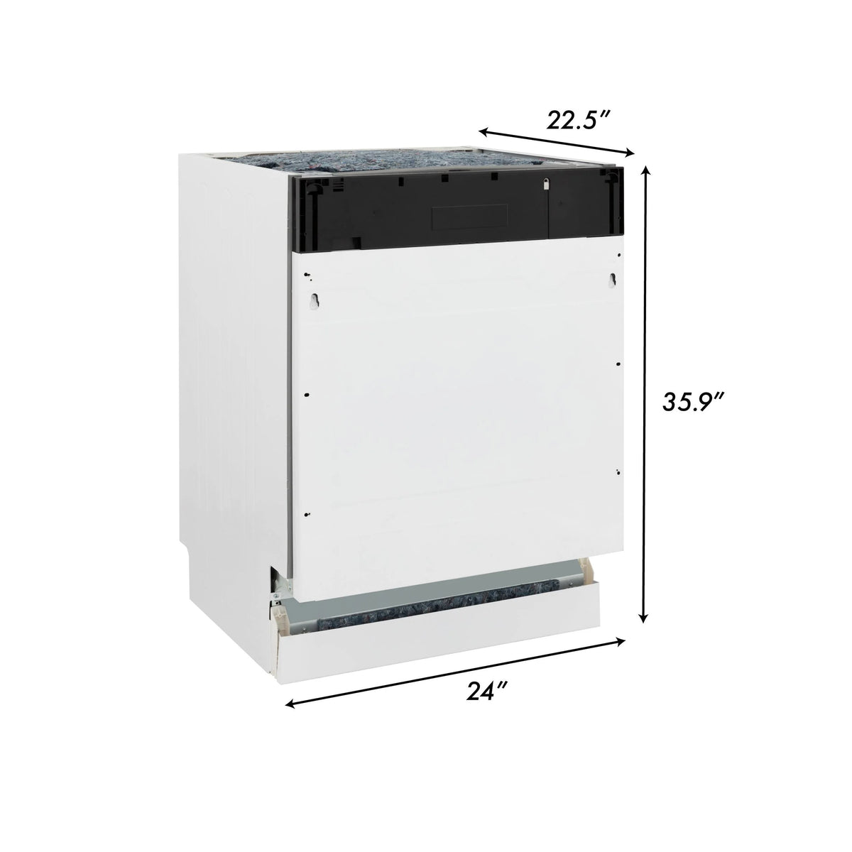 24" Top Control Tall Tub Dishwasher in Red Gloss with Stainless Steel Tub and 3rd Rack (DWV-RG-24)