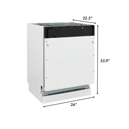 24" Top Control Tall Tub Dishwasher in Red Gloss with Stainless Steel Tub and 3rd Rack (DWV-RG-24)