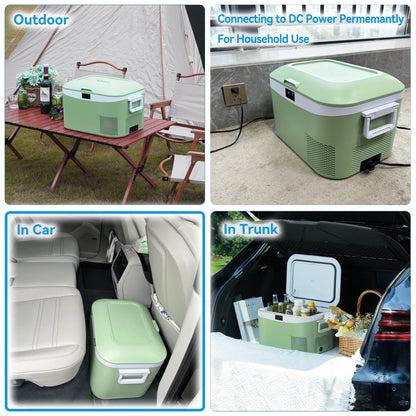 Portable Fridge 19 QT(18 Liter) 12 Volt Fridge Car Freezer Compressor Cooler 12/24V DC 110��240V AC for Camping Truck RV Boat & Home Use -18��~+15��