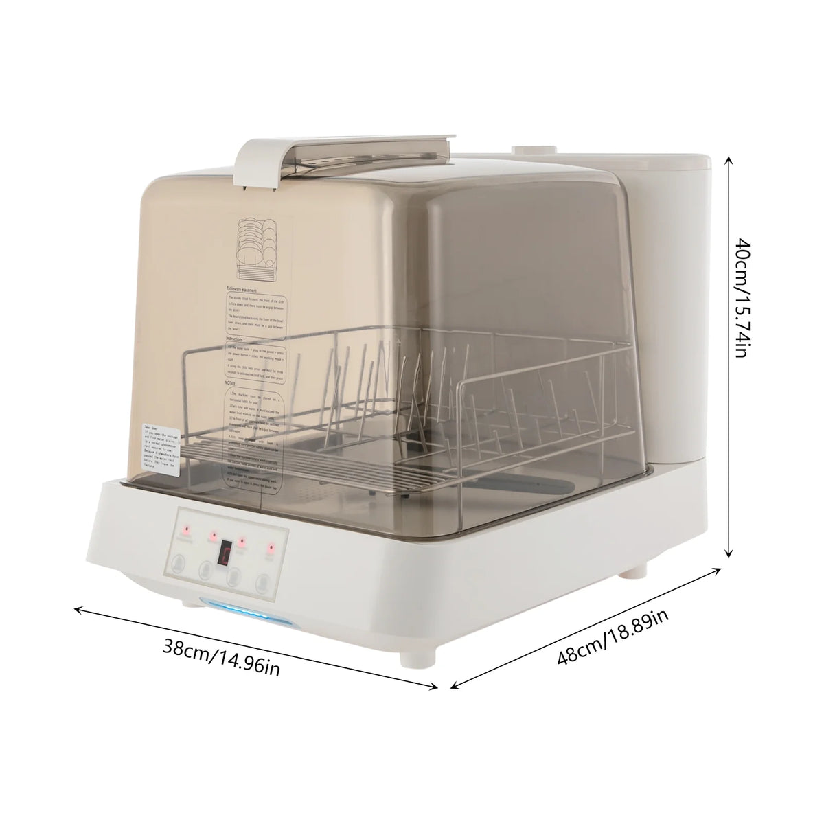 Portable Countertop Dishwasher, Automatic Dishwashing with Tank, Mini Dishwasher for Apartments, Dorms, Apartments, Dormitories, Boats