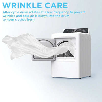 MIDEA Smart 7.0 Cu Ft. Gas Dryer, White