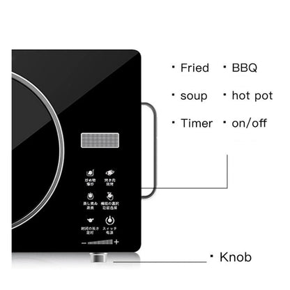 CUTICATE Electric Top with Knob Control, Commercial Grade Portable Cooker, Electric Cooktop for Rvs Camping Kitchen Dormitories