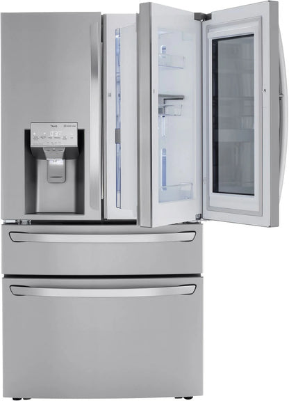 Lg Lrmvs3006 36" Wide 29.5 Cu. Ft. Energy Star Rated French Door Refrigerator - PrintProof