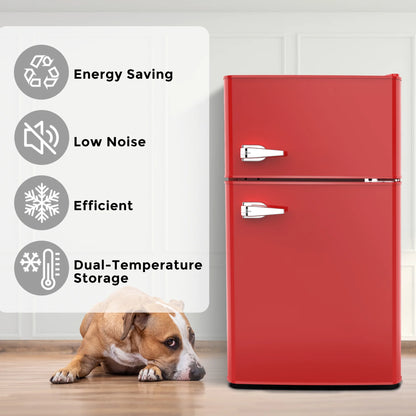 Moifoi 3.1 Cu. Ft. Two-Door Compact Refrigerator, Gray