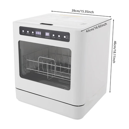 110V 800W Portable Mini Dishwasher, Countertop Dishwasher, Household Mini Dishwasher 6.8L