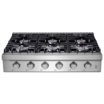 Sunmaki Gas Cooktop 36 inch Built-in Gas Stove with 6 Sealed Burner for Cooking, Gas Grilling, Propane Cooktop NG/LPG Switch