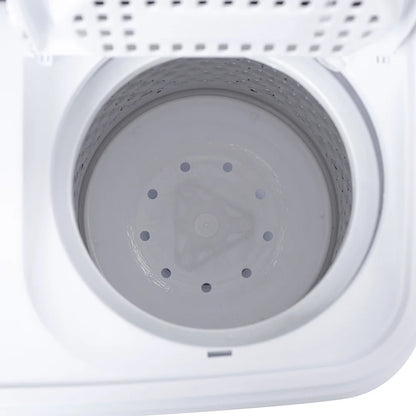 Compact Twin Tub with Built-in Drain Pump XPB35-188S 14.3(7.7 6.6)lbs Semi-automatic Gray Cover Washing Machine