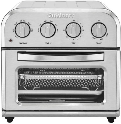 Restored Cuisinart TOA-28FR Compact Air Fryer Toaster Oven, Silver (Refurbished)