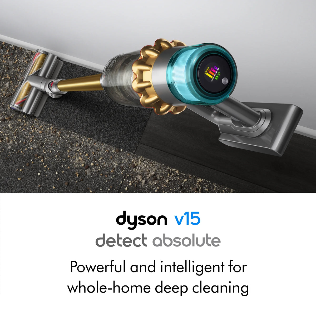 Restored Premium Dyson V15 Detect Absolute Vacuum | Iron/Gold (Refurbished)